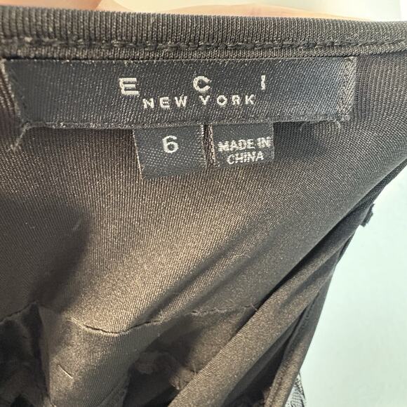 Vtg ECI Midi Dress Empire Waist Sleeveless Mesh Size 6 Y2k Whimsigoth Fairy - Picture 7 of 9